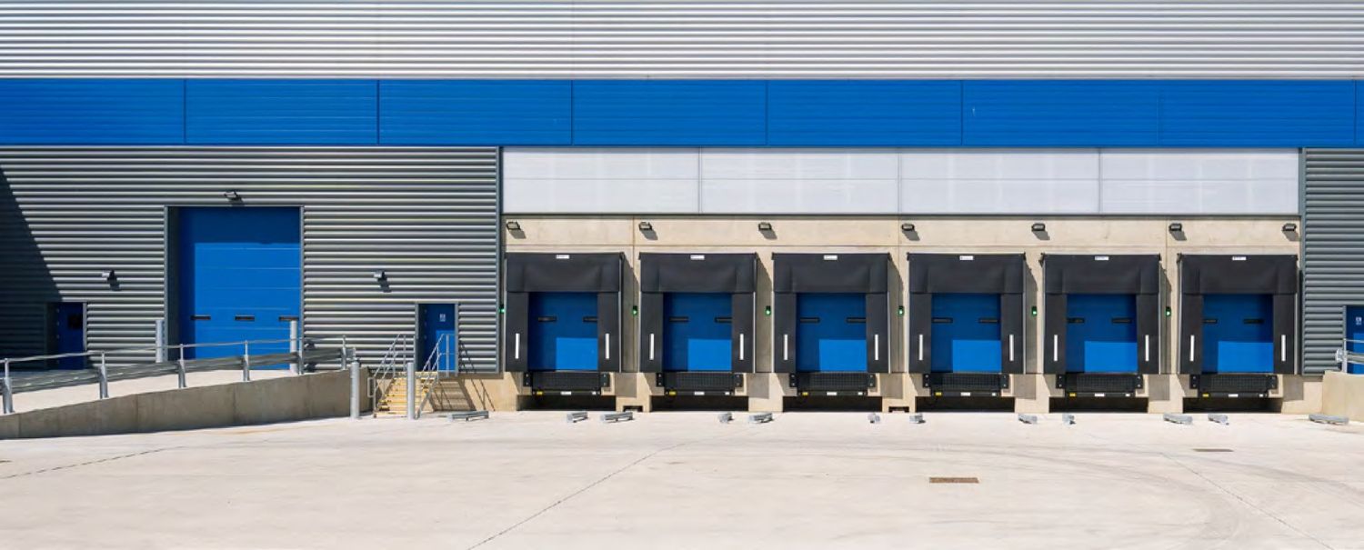 Six dock loading doors